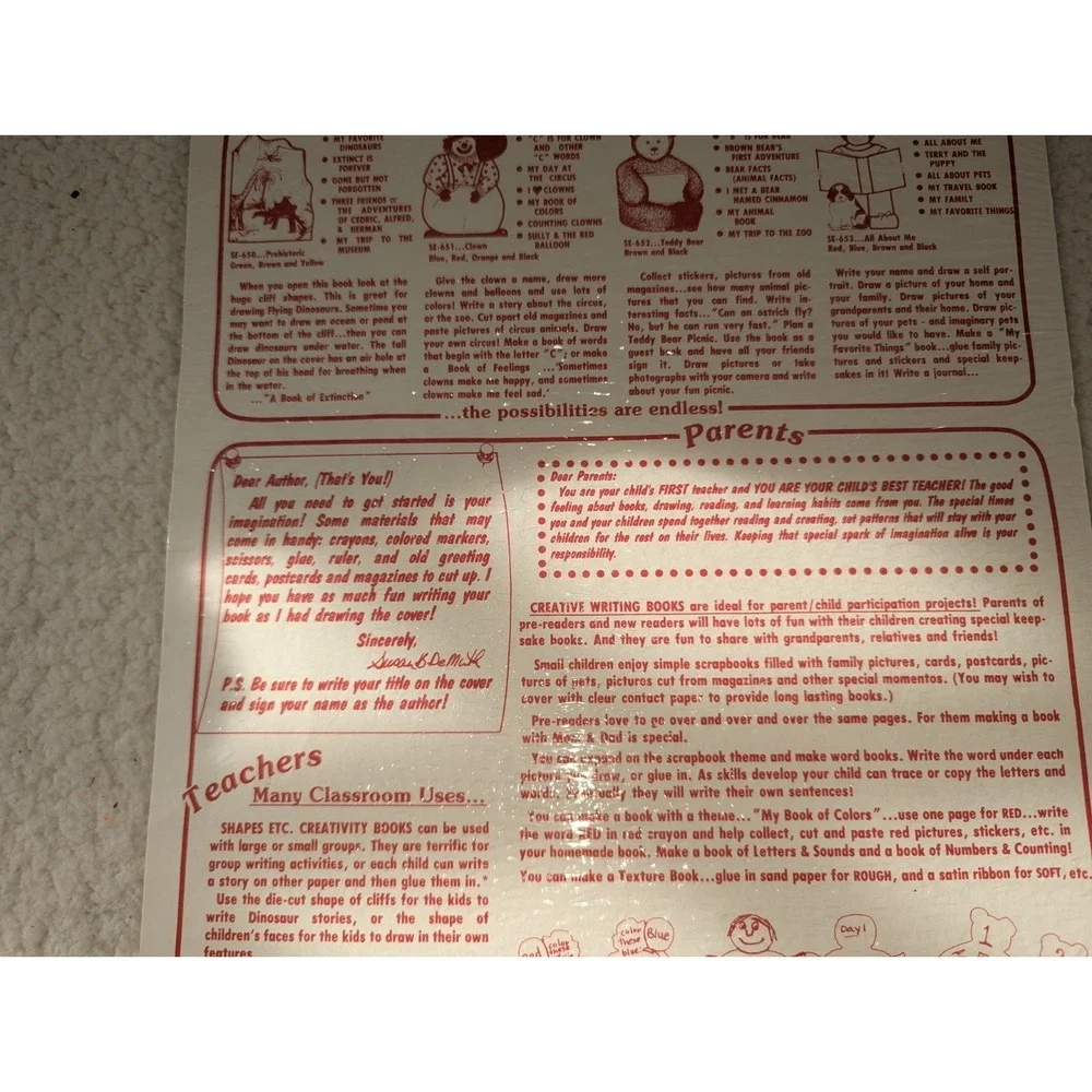 1987 Vintage Creative Writing Activity Book . Create‎ Your Book Lot Of 2